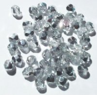 50 6mm Faceted Half Mirror Coated Crystal Beads